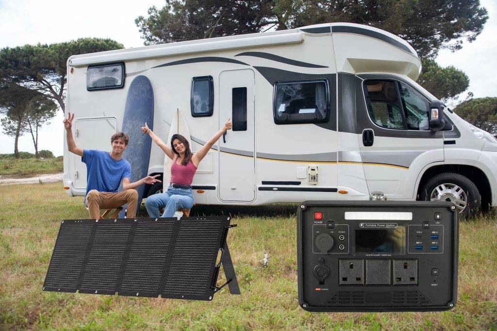 Camping with solar power